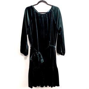 Draper James Green Velvet Dress